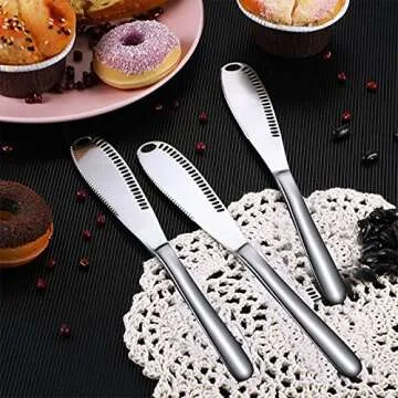 Versatile 3 Pack Stainless Steel Butter Spreader