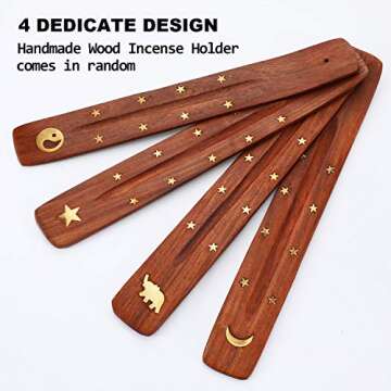 Handmade Wooden Incense Holders - Rustic Charm for Every Home