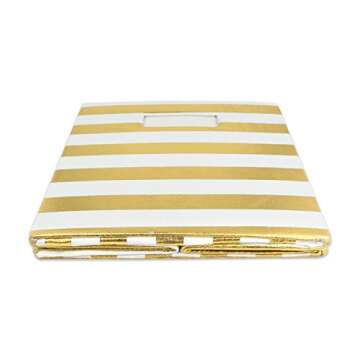 DII Gold Polyester Cube Storage Bin - Stylish & Functional