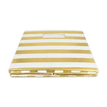 DII Gold Polyester Cube Storage Bin - Stylish & Functional