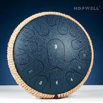 HOPWELL Steel Tongue Drum with Music Book & Mallets