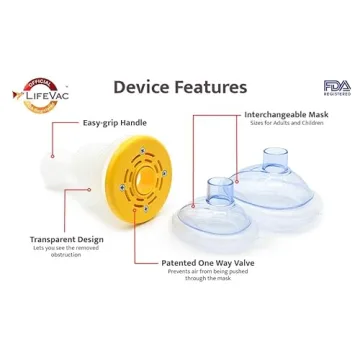 LifeVac Home & Yellow Travel Kit - Essential Choking Rescue Device