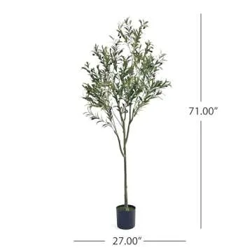 Christopher Knight Home 313747 Artificial Olive Tree, 6' x 2', Green