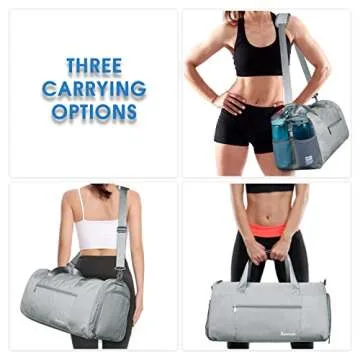 Durable Sports Gym Bag with Wet Pocket & Shoe Compartment