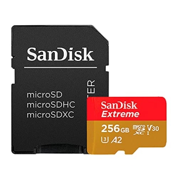 SanDisk 256GB Extreme microSDXC UHS-I Memory Card - 160MB/s, Waterproof, for 4K UHD