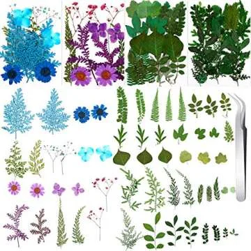 Nuanchu 109 Pressed Flowers Set for Crafting and DIY