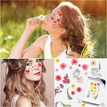 Nuanchu 109 Pressed Flowers Set for Crafting and DIY