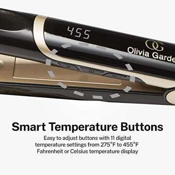 Olivia Garden Ceramic Flat Iron - Professional Quality Styling