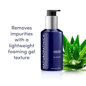 Naturopathica Aloe Vera Cleansing Gel - Gentle Daily Cleanser for All Skin Types - 5 fl oz
