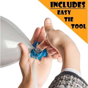 OODELZ Balloon Pump Hand Held Kit, Inflator Air Pump for Balloons - 2 Way Manual Dual Action - Plus Accessories for Kids’ Party, Birthday Party, Special Event (1 Pump Kit (Orange))