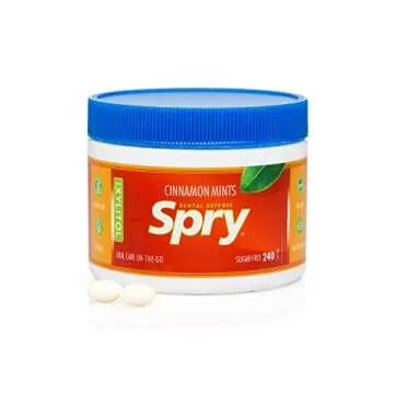 Spry Xylitol Cinnamon Mints Sugar Free Candy - Breath Mints That Promote Oral Health, Dry Mouth Mints That Increase Saliva Production, Stop Bad Breath, 240 Count (Pack of 1)