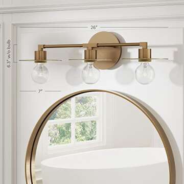 Nathan James Pattinson Mid-Century Bathroom Wall Light Fixture