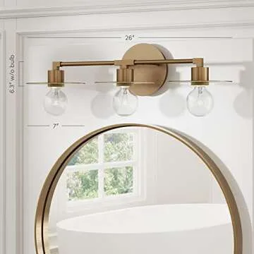 Nathan James Pattinson Mid-Century Bathroom Wall Light Fixture