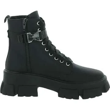 Steve Madden Women's Thora-P Ankle Boot, Black, 10