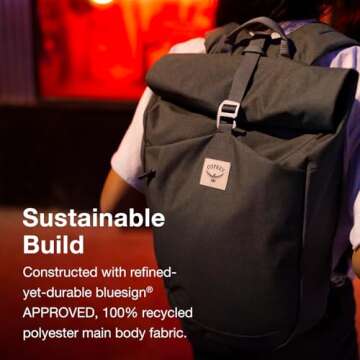 Osprey Arcane Roll Top Commuter Backpack, Purple Dusk Heather