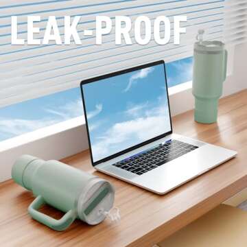 KISSKIND 40oz Leak-Proof Tumbler with Straw Lid