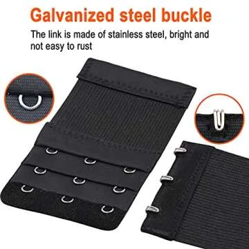 Tiousoni 6 Pieces Women's Bra Extenders 2 Hook / 3 Hook Comfortable Stretchy Bra Extension Strap (Black, White, Nude)