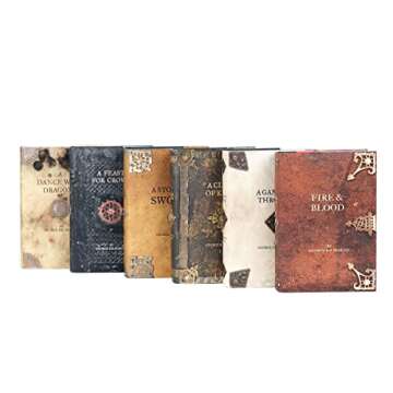 Game of Thrones | Six-Volume Hardcover Book Set with Custom Designed Juniper Books Dust Jackets | Author George R. R. Martin