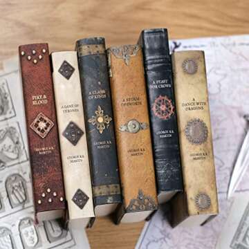 Game of Thrones | Six-Volume Hardcover Book Set with Custom Designed Juniper Books Dust Jackets | Author George R. R. Martin