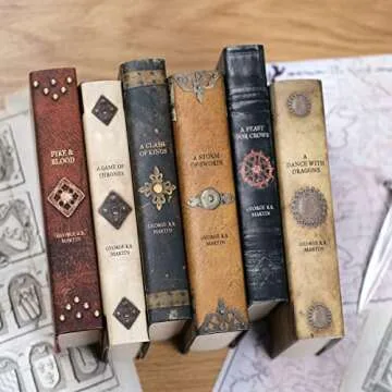 Game of Thrones | Six-Volume Hardcover Book Set with Custom Designed Juniper Books Dust Jackets | Author George R. R. Martin
