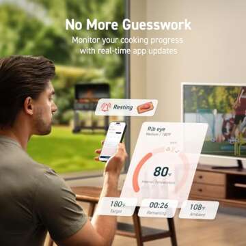 COSORI Wireless Meat Thermometer Digital, Bluetooth Food Thermometer for Grill, Smoker, Oven, Air Fr...