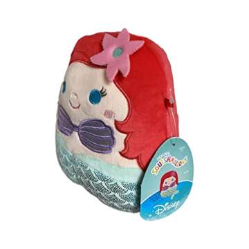 Squishmallows Official Kellytoy Disney Characters Squishy Soft Stuffed Plush Toy (7 Inch, Ariel)