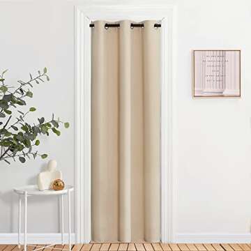 NICETOWN Blackout Farmhouse Curtains - Thermal Insulated Solid Grommet Vertical Drapes Room Darkenin...