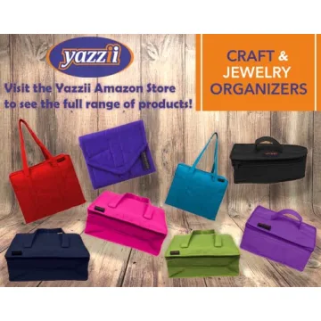 Yazzii Oval Craft Organizer Bag for Crafters - Portable & Stylish