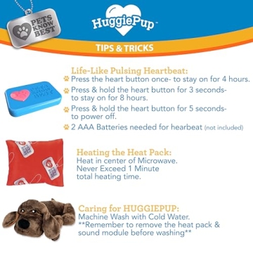 HuggiePup Comfort Toy - Soothing Heartbeat for Dogs