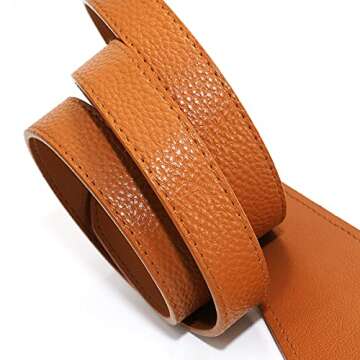 Glamorstar Vintage Leather Belt for Women - Adjustable Chic Accessory