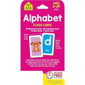 School Zone Alphabet Flash Cards for Learning ABCs and Phonics