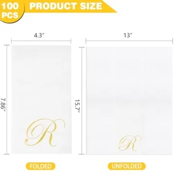 Elegant Gold Monogram Paper Napkins for All Occasions