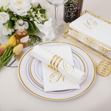 Elegant Gold Monogram Paper Napkins for All Occasions