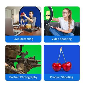 Selens 59x39.3 inches Green Screen Backdrop for Photography, 2-in-1 Collapsible Backdrop with Carry Bag for YouTube Videos Photo Studio Props