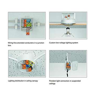 WAGO 221 Series 150 pcs Lever-Nuts Wire Connector Assortment Pack (100) 2-Port 221-412 (50) 3-Port 221-413