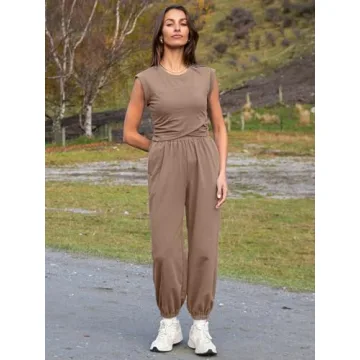 Glamaker Women's Summer 2 Piece Casual Outfit Set