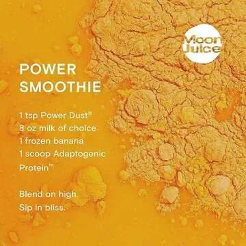 Moon Juice Power Dust Energy Support - Natural Mushroom Based Adaptogenic Powder Supplement - Ashwagandha, Ginseng, Cordyceps, Astragalus & Rhodiola - Vegan, Gluten-Free, Caffeine-Free (1.5oz)