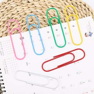 40 Pcs Jumbo Paper Clips Colored Paper Clips Large Paper Clips for School Office Personal Use(4 in)