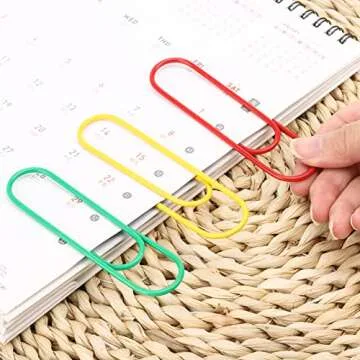 40 Pcs Jumbo Paper Clips Colored Paper Clips Large Paper Clips for School Office Personal Use(4 in)