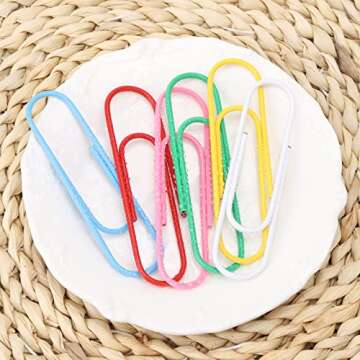 40 Pcs Jumbo Paper Clips Colored Paper Clips Large Paper Clips for School Office Personal Use(4 in)