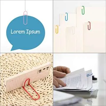 40 Pcs Jumbo Paper Clips Colored Paper Clips Large Paper Clips for School Office Personal Use(4 in)