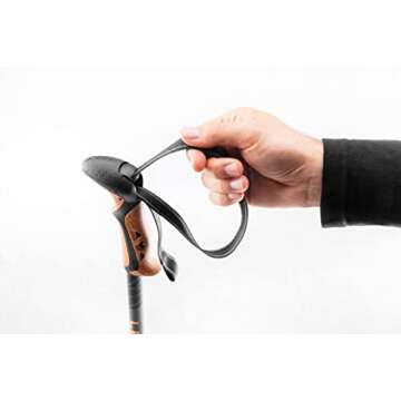 LEKI Khumbu Lite Aluminum Adjustable Lightweight Walking Poles for Trekking & Hiking - Orange-Anthra...