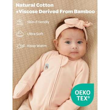 Momcozy Baby Pajamas with Temperature Monitoring & Zippers