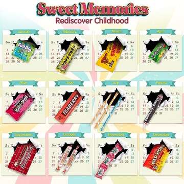 RETRO CANDY YUM ~ 1973 52nd Birthday Gift Box Mix Nostalgic Candy from Childhood for 52 Year Old Man...