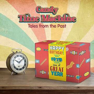 RETRO CANDY YUM ~ 1973 52nd Birthday Gift Box Mix Nostalgic Candy from Childhood for 52 Year Old Man or Woman Born 1973 Jr