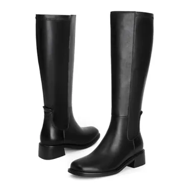 Stylish QIY Women's Knee High Black Boots for Every Occasion