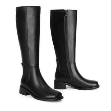 Stylish QIY Women's Knee High Black Boots for Every Occasion