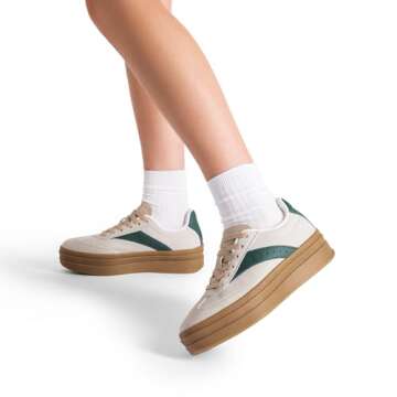 DREAM PAIRS Women's Stylish Platform Sneakers Walking Shoes