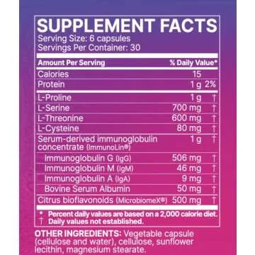 Microbiome Labs MegaMucosa - GI Lining Powder Supplement - Gut Lining & Immune Support with Immunogl...