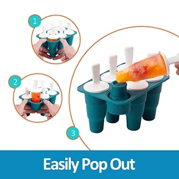 MANBA Popsicle Mold - Easy Release Reusable Silicone Molds